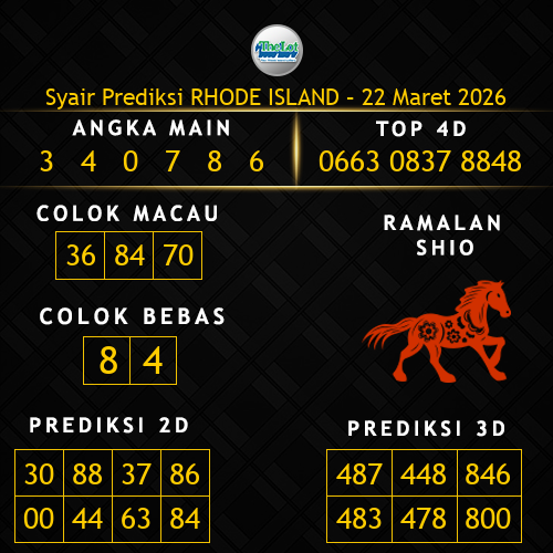 Prediksi Rhode Island Hari Ini 22-maret-2026