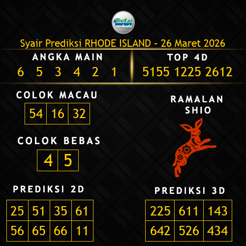 Prediksi Rhode Island Hari Ini 26-maret-2026