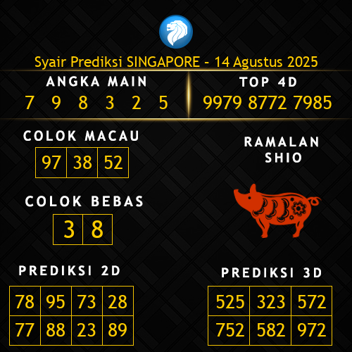 Prediksi Singapore Hari Ini 14-agustus-2025