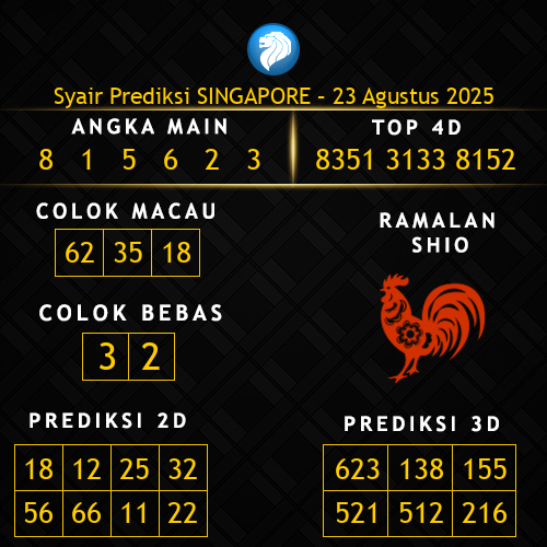 Prediksi Singapore Hari Ini 23-agustus-2025