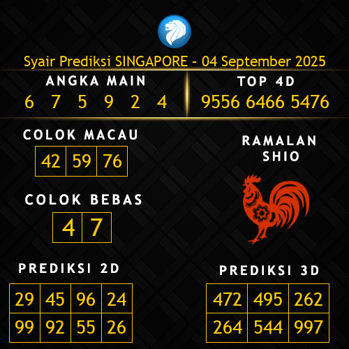 Prediksi Singapore Hari Ini 4-september-2025