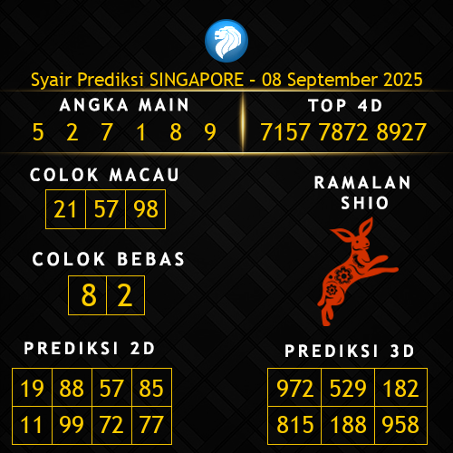 Prediksi Singapore Hari Ini 8-september-2025