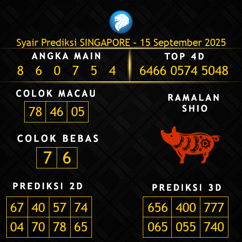 Prediksi Singapore Hari Ini 15-september-2025