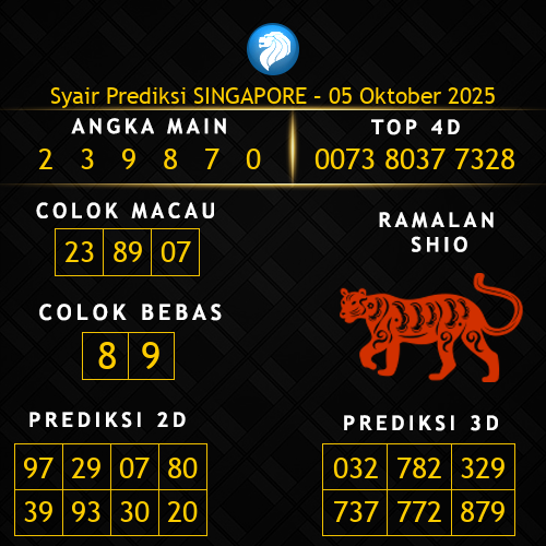 Prediksi Singapore Hari Ini 5-oktober-2025