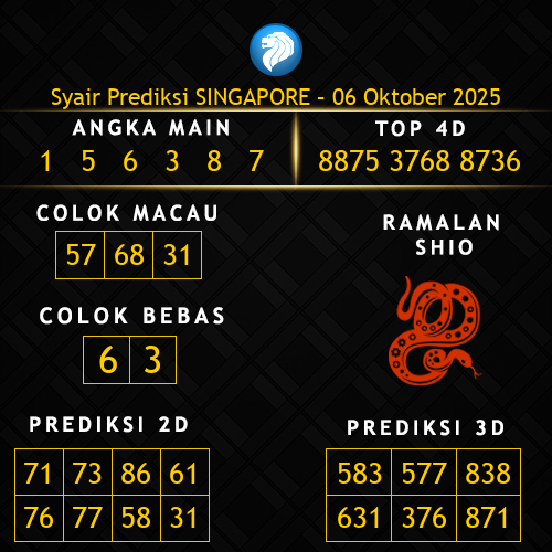 Prediksi Singapore Hari Ini 6-oktober-2025
