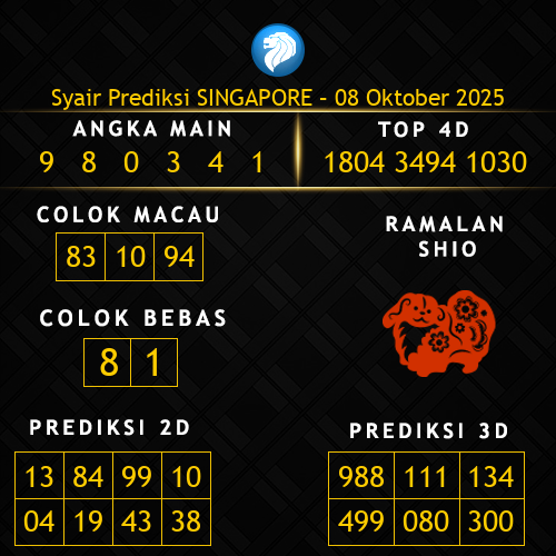 Prediksi Singapore Hari Ini 8-oktober-2025