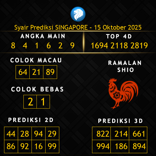 Prediksi Singapore Hari Ini 15-oktober-2025