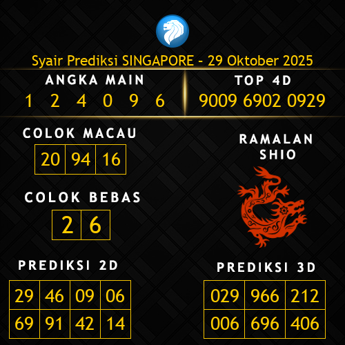 Prediksi Singapore Hari Ini 29-oktober-2025