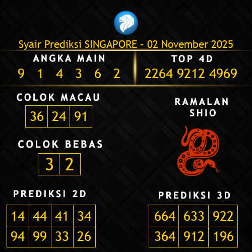 Prediksi Singapore Hari Ini 2-november-2025