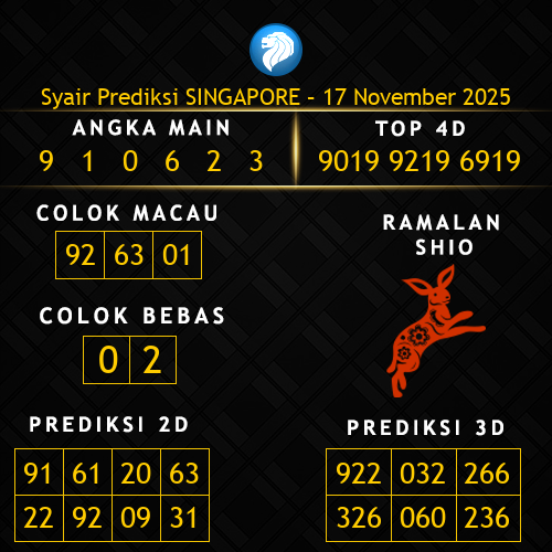 Prediksi Singapore Hari Ini 17-november-2025
