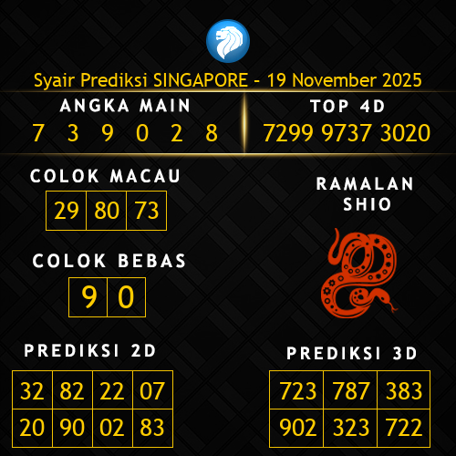Prediksi Singapore Hari Ini 19-november-2025