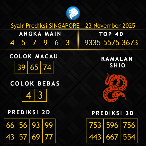 Prediksi Singapore Hari Ini 23-november-2025