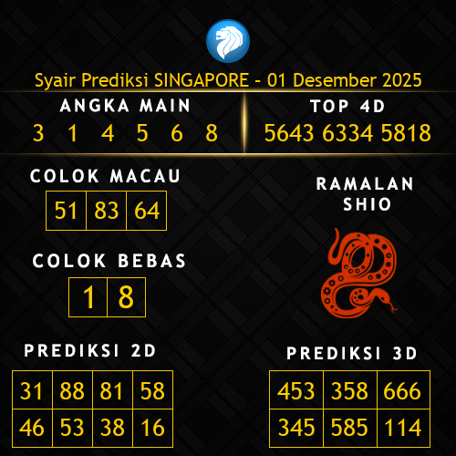 Prediksi Singapore Hari Ini 1-desember-2025