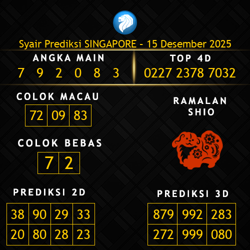 Prediksi Singapore Hari Ini 15-desember-2025