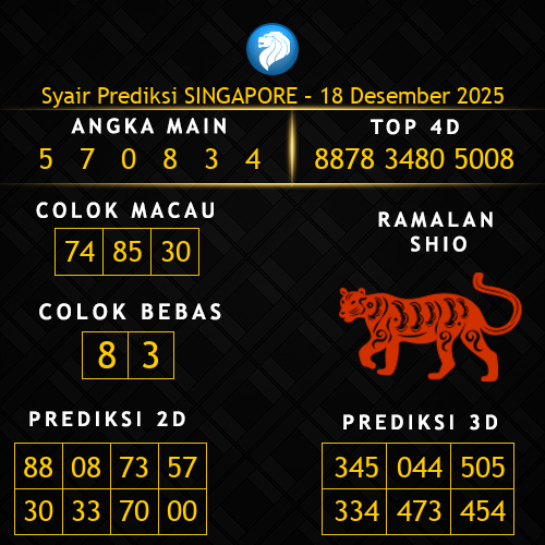 Prediksi Singapore Hari Ini 18-desember-2025