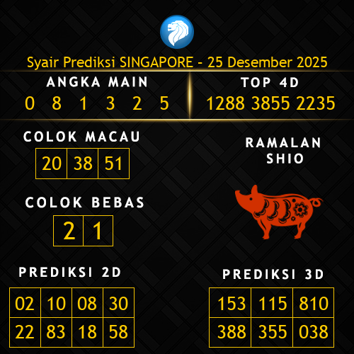 Prediksi Singapore Hari Ini 25-desember-2025