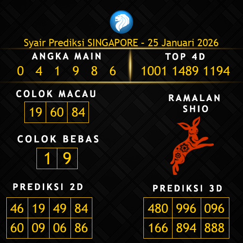 Prediksi Singapore Hari Ini 25-januari-2026