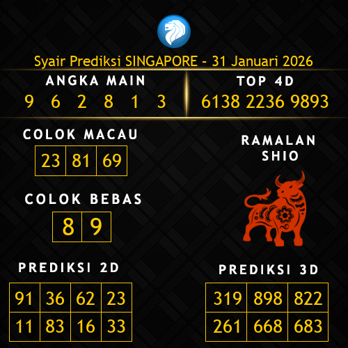 Prediksi Singapore Hari Ini 31-januari-2026