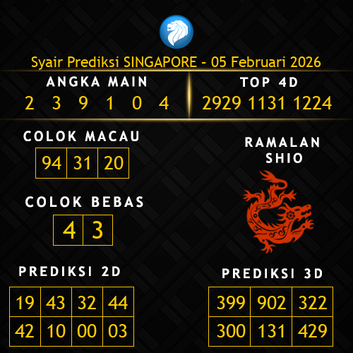 Prediksi Singapore Hari Ini 5-februari-2026