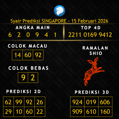 Prediksi Singapore Hari Ini 15-februari-2026