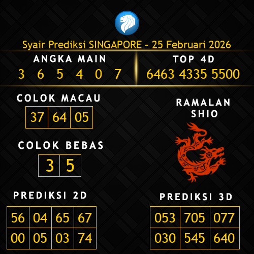 Prediksi Singapore Hari Ini 25-februari-2026