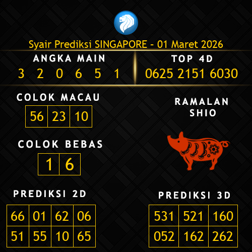 Prediksi Singapore Hari Ini 1-maret-2026