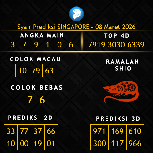 Prediksi Singapore Hari Ini 8-maret-2026