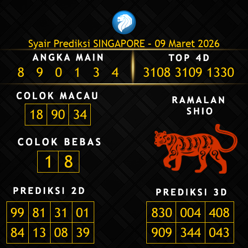 Prediksi Singapore Hari Ini 9-maret-2026