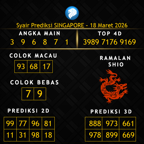 Prediksi Singapore Hari Ini 18-maret-2026