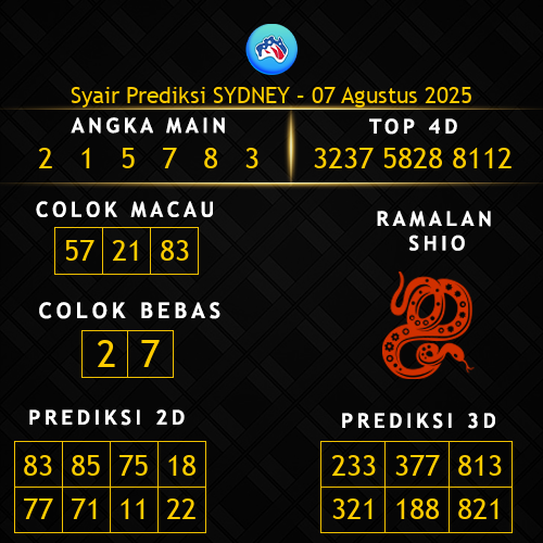 Prediksi Sydney Hari Ini 7-agustus-2025