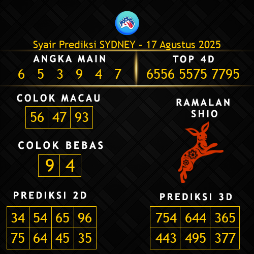 Prediksi Sydney Hari Ini 17-agustus-2025