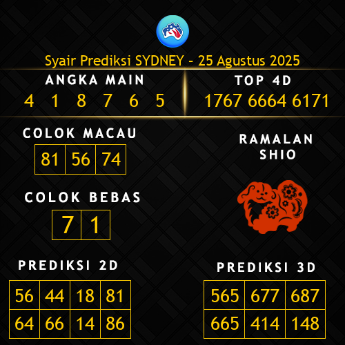 Prediksi Sydney Hari Ini 25-agustus-2025