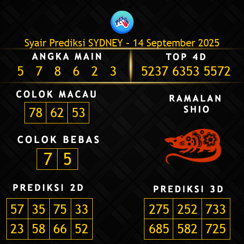 Prediksi Sydney Hari Ini 14-september-2025