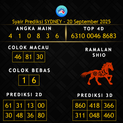 Prediksi Sydney Hari Ini 20-september-2025