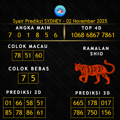 Prediksi Sydney Hari Ini 2-november-2025