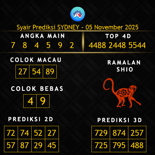 Prediksi Sydney Hari Ini 5-november-2025