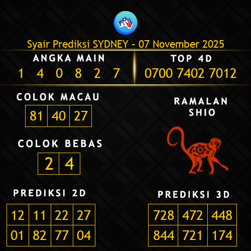 Prediksi Sydney Hari Ini 7-november-2025
