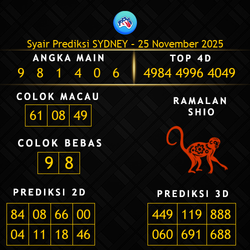 Prediksi Sydney Hari Ini 25-november-2025