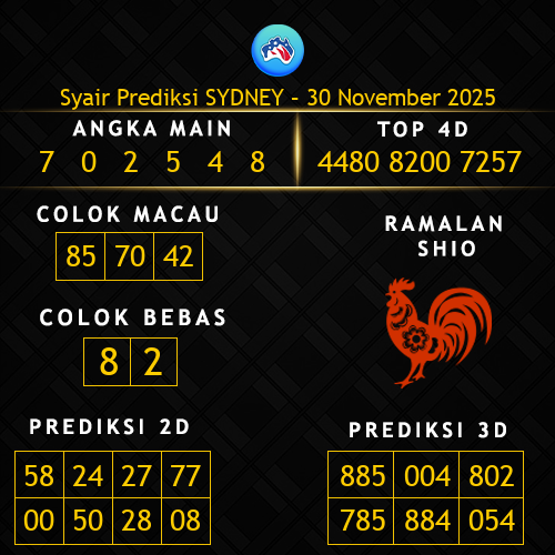 Prediksi Sydney Hari Ini 30-november-2025