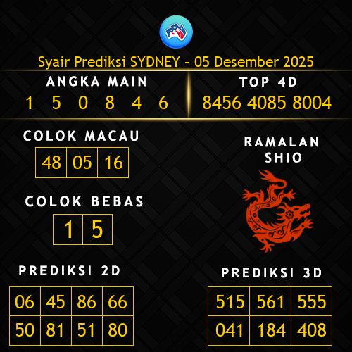 Prediksi Sydney Hari Ini 5-desember-2025