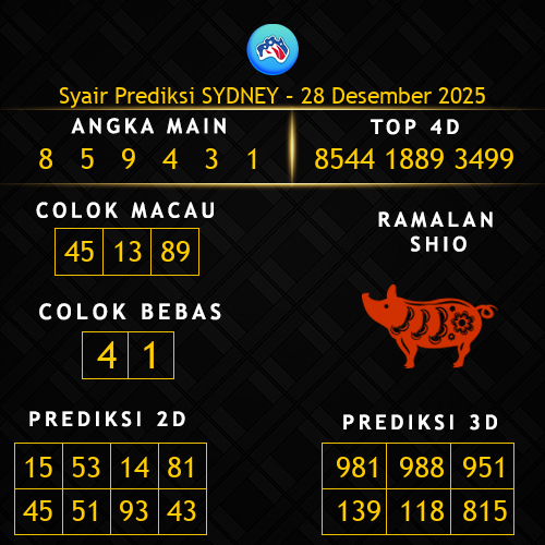 Prediksi Sydney Hari Ini 28-desember-2025