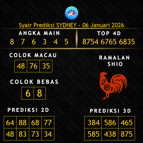 Prediksi Sydney Hari Ini 6-januari-2026