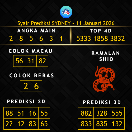 Prediksi Sydney Hari Ini 11-januari-2026
