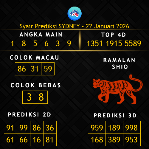 Prediksi Sydney Hari Ini 22-januari-2026