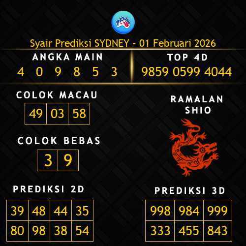 Prediksi Sydney Hari Ini 1-februari-2026