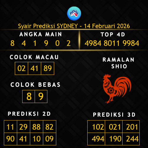 Prediksi Sydney Hari Ini 14-februari-2026