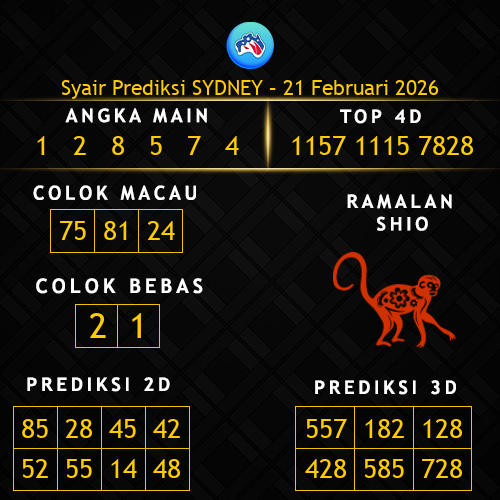 Prediksi Sydney Hari Ini 21-februari-2026