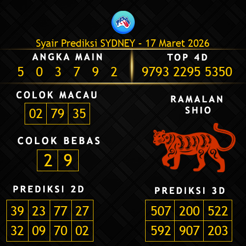 Prediksi Sydney Hari Ini 17-maret-2026