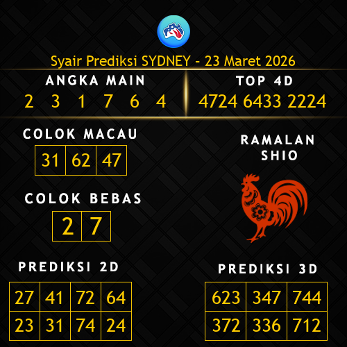 Prediksi Sydney Hari Ini 23-maret-2026