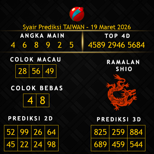 Prediksi Taiwan Hari Ini 19-maret-2026